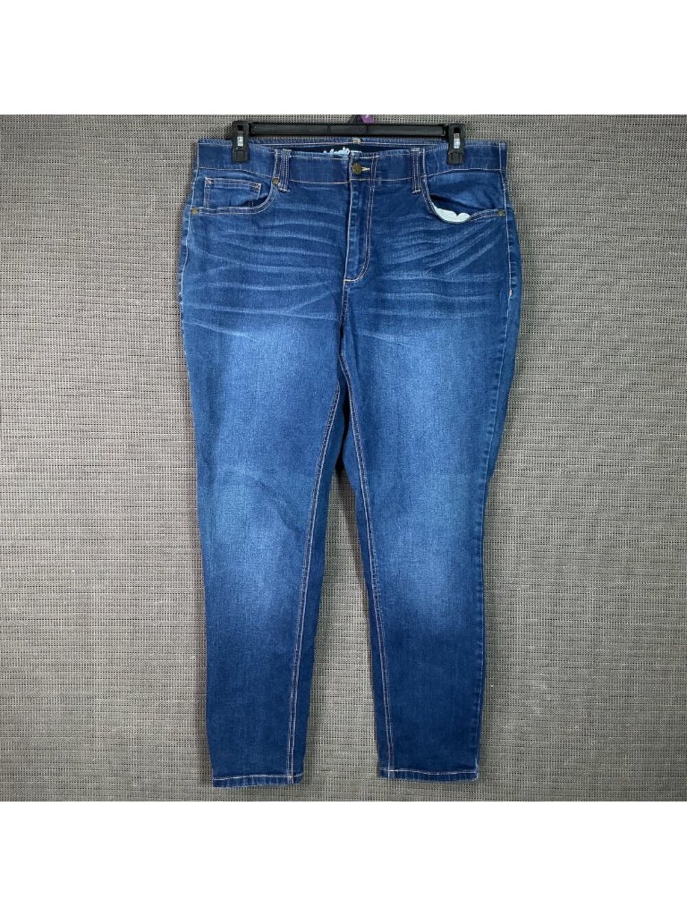 Blue Tulip Magic Waistband Plus Size 18W Womens Dark Wash Denim Skinny Jeans